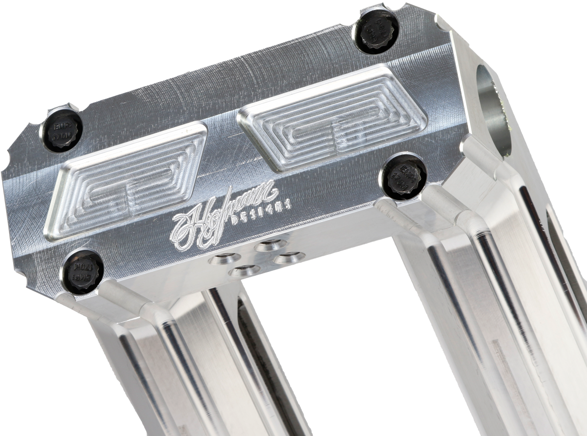 Hofmann Designs HDB-1006R 10-Inch Raw Billet Risers with 60 Degree Kickback for V-Twin Motorcycles