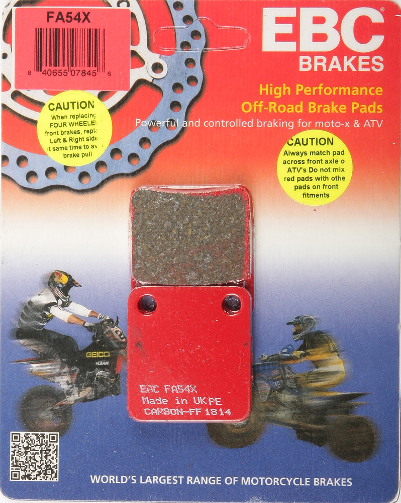 EBC FA54X Brake Pads for Street Motorcycles and ATVs