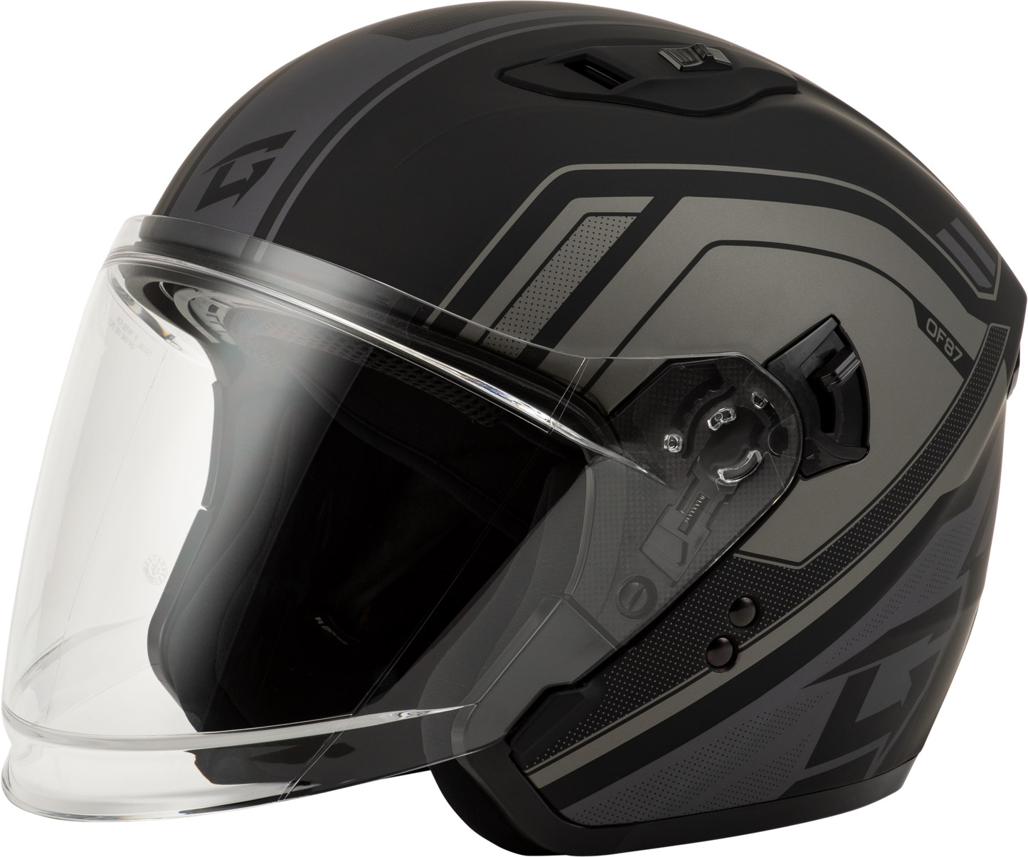 GMAX OF-87 Duke Open-Face Helmet Matte Black/Grey 2X-Large