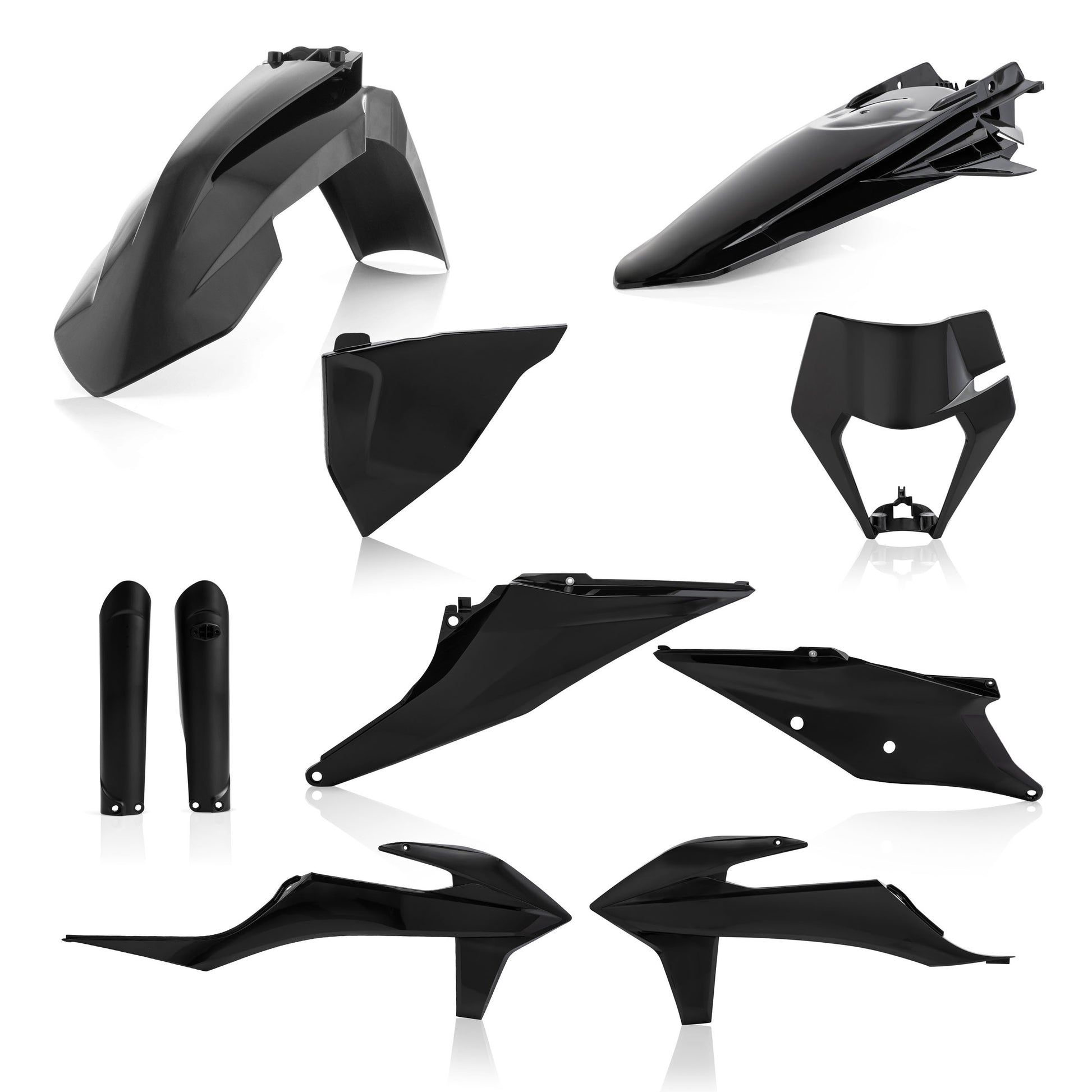 Acerbis Full Plastic Kit for KTM 2020-2021 Offroad Models in Black - Part 2791540001