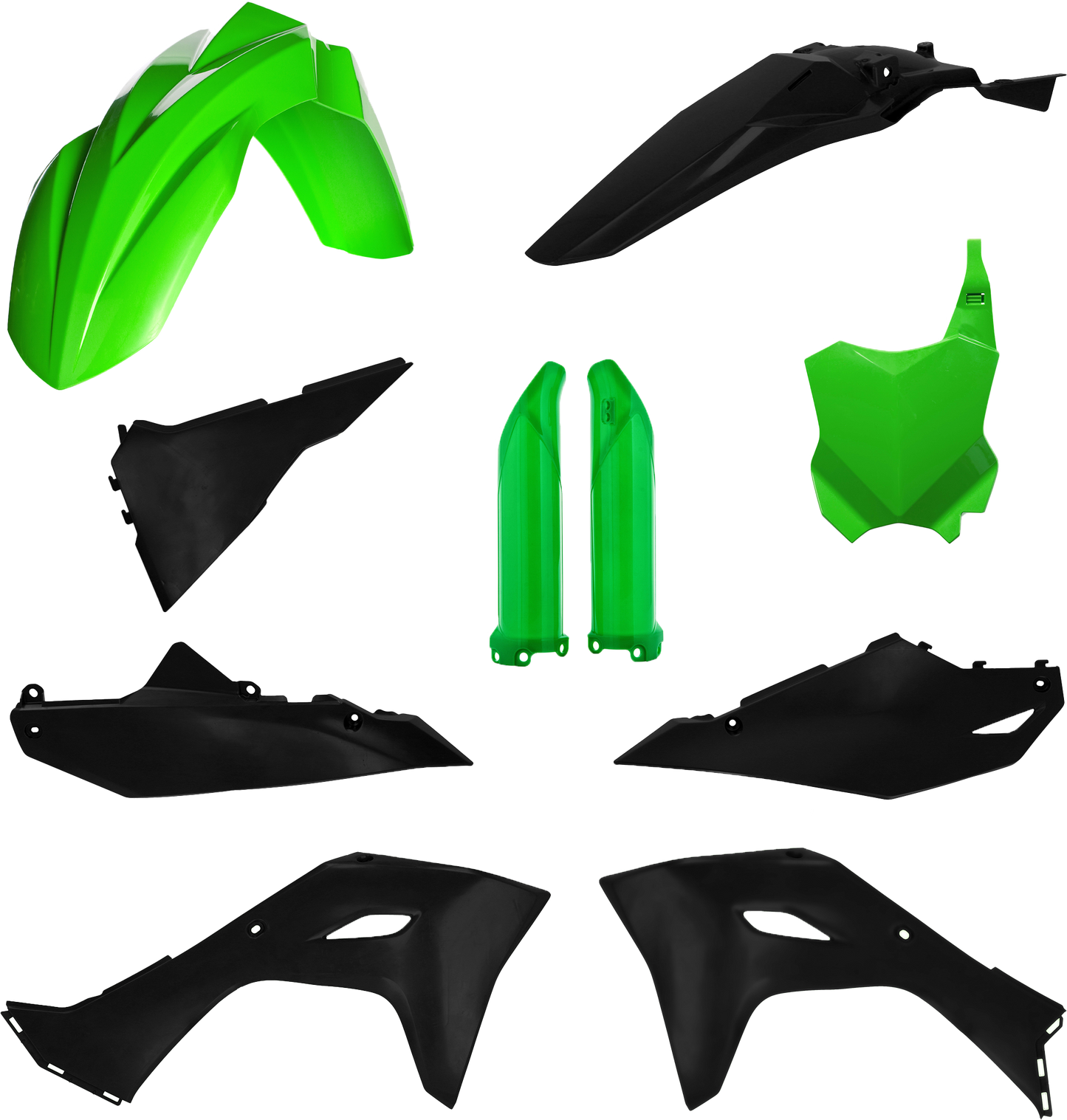 ACERBIS Full Plastic Kit for Kawasaki KX450F & KX450X 2024 – Green/Black Offroad Body Replacement
