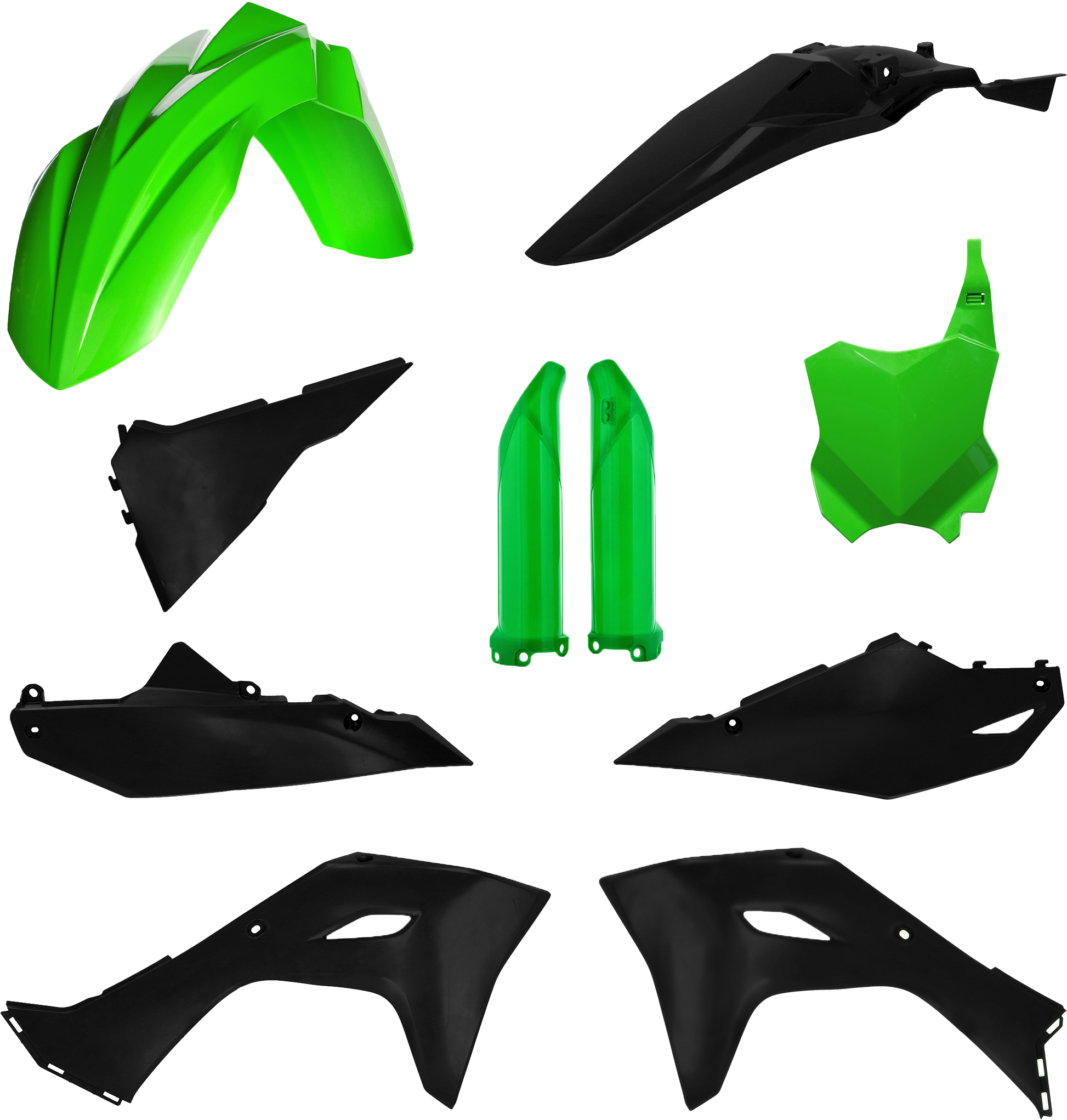 ACERBIS Full Plastic Kit for Kawasaki KX450F & KX450X 2024 – Green/Black Offroad Body Replacement