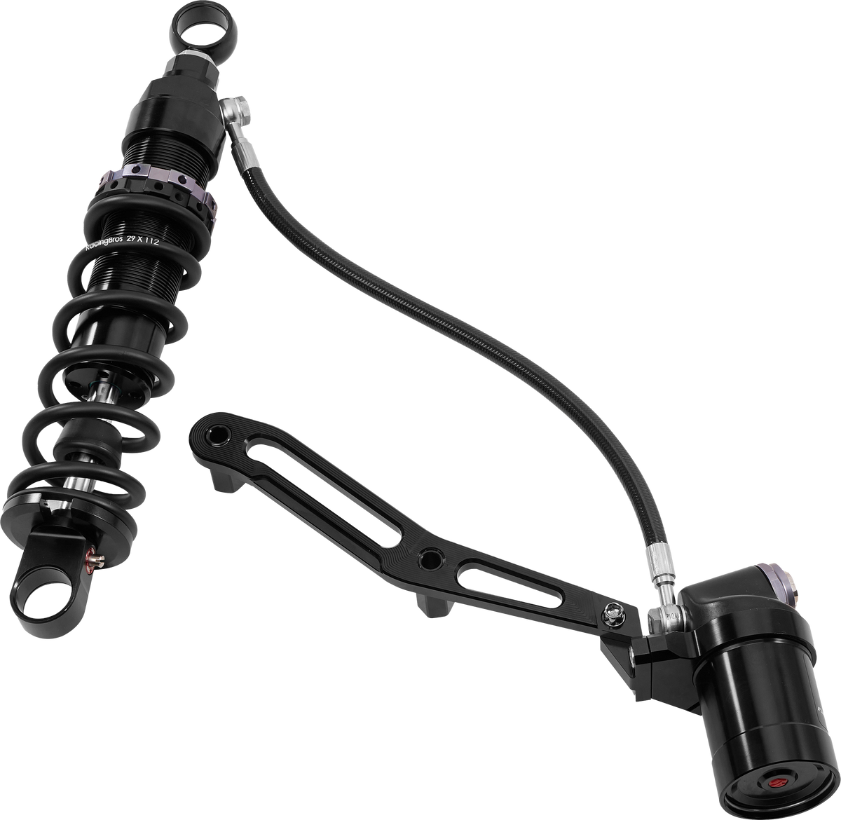 HardDrive RacingBros R0800234-1 Touring Remote Reservoir Rear Shocks for V-Twin Motorcycles