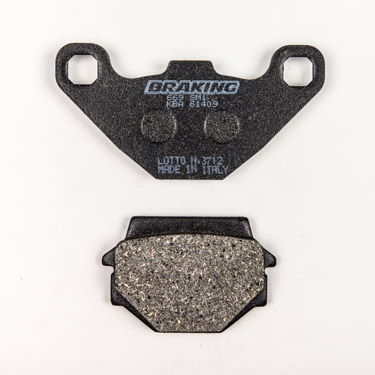 BRAKING Part Number 669SM1 Semi Metallic Brake Pad Set for Kawasaki Ninja 500R (1997-2006)