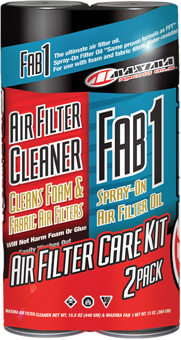Maxima Air Filter Care Kit 2 Pack with Cleaner and Synthetic Oil