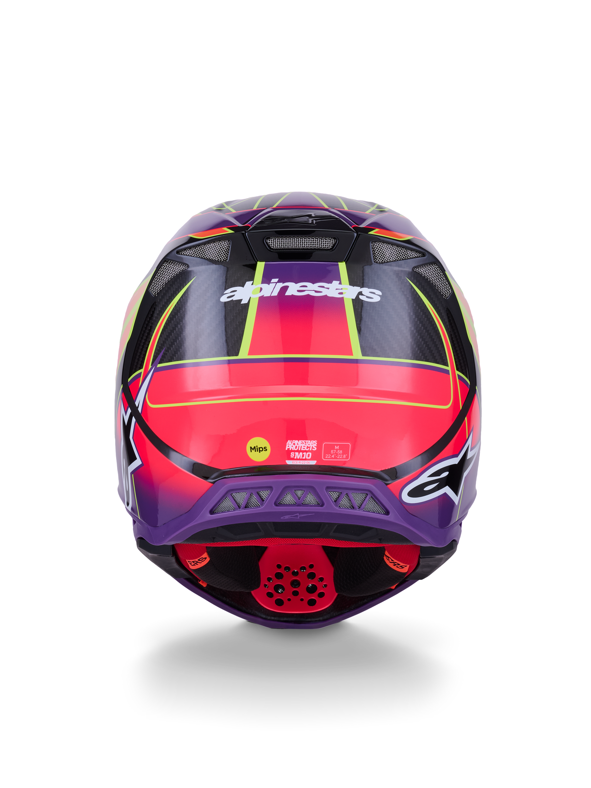 Alpinestars Supertech S M10 Era Offroad Helmet - Pink, Violet & Yellow Fluo, 2X-Large Gloss Finish
