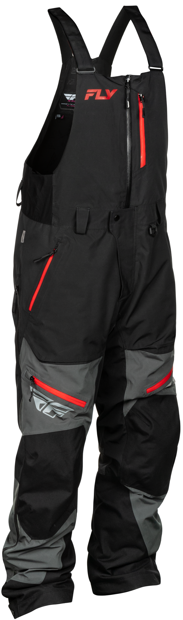 Fly Racing Incline Bib Pants Grey/Black X-Large Tall for Snow Sports