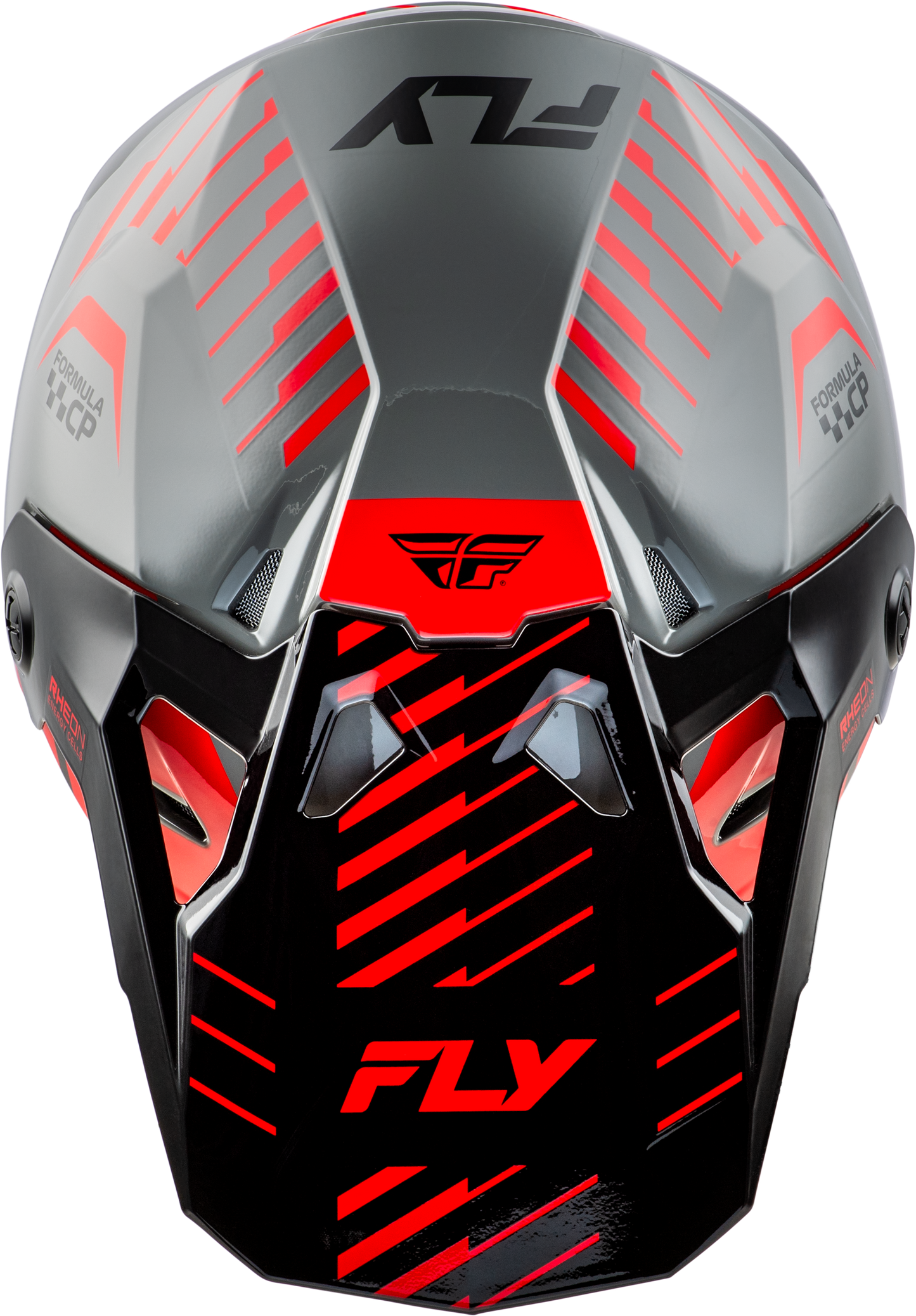Fly Racing Formula CP Slice Helmet 2X-Large Grey/Red/Black – Offroad Full-Face Helmet with Impact Absorption Technology