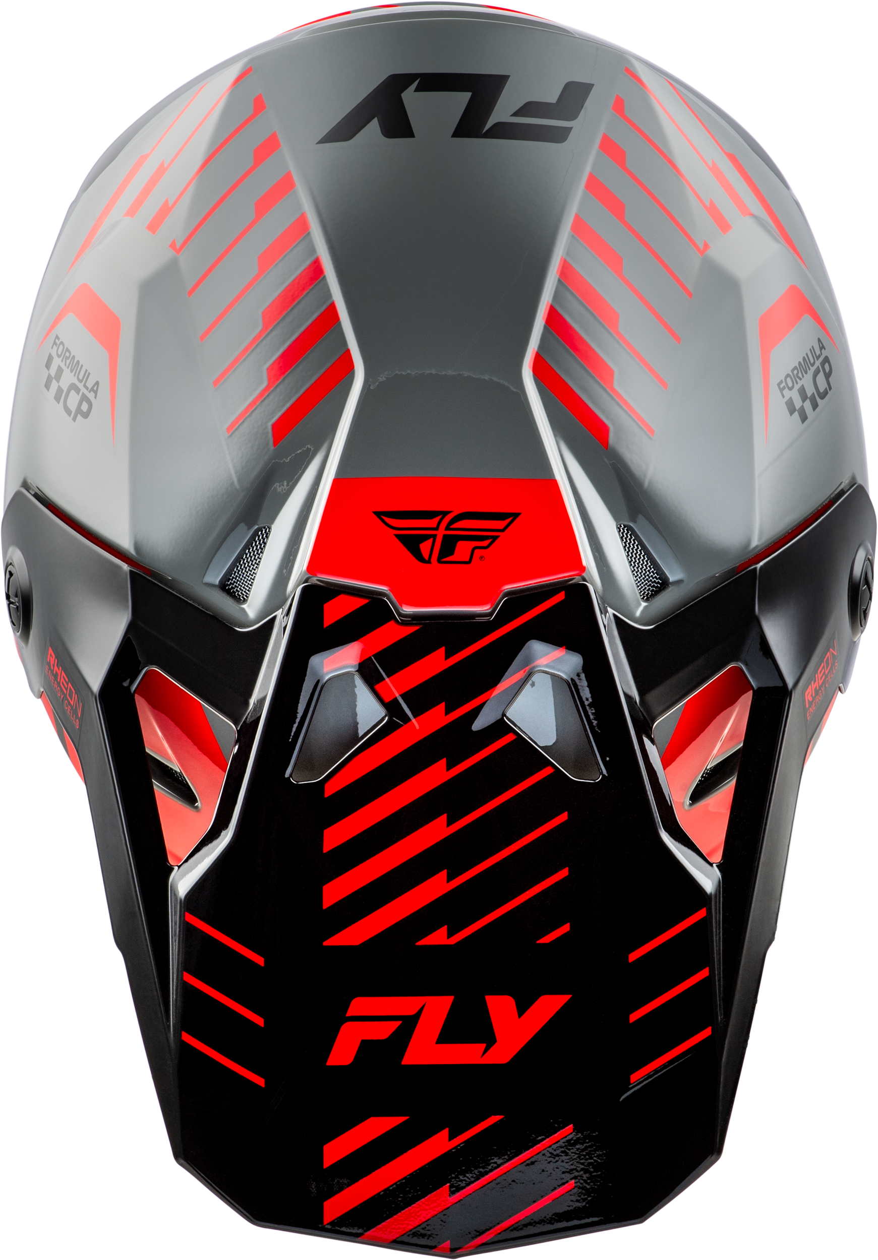 Fly Racing Formula CP Slice Helmet Medium in Grey, Red & Black