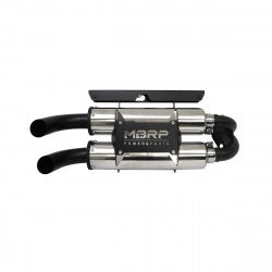 MBRP AT-9517PT Dual Stacked Slip-On Exhaust System for Polaris RZR XP 1000