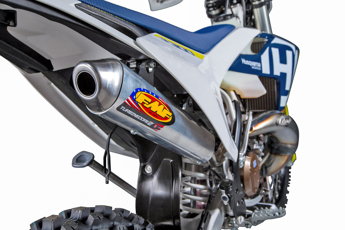 FMF Turbinecore II Spark Arrestor Offroad Exhaust for Husqvarna and KTM 2-Stroke Models