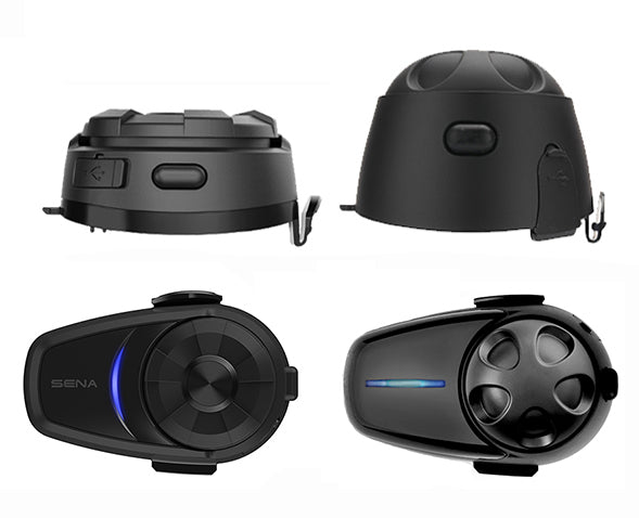 SENA 10S Motorcycle Bluetooth Communication System - Slim Profile, Universal Intercom, HD Audio