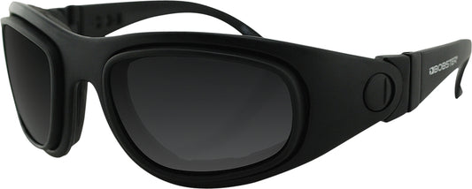 Bobster Sport & Street II Sunglasses Black with Interchangeable Lenses - Versatile Eye Protection for Active Lifestyles