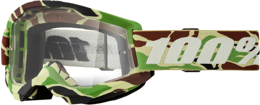 100-Percent Strata 2 Goggle War Camo with Clear Lens – Offroad Performance Eyewear