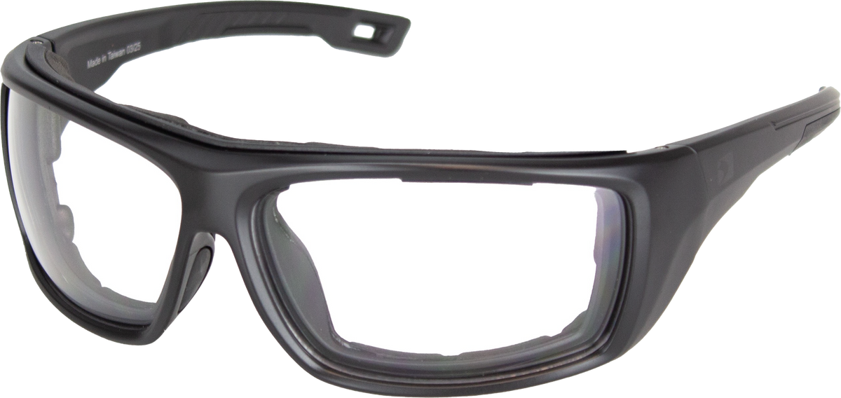Bobster Deadwood Sunglasses Matte Black with Clear Lenses
