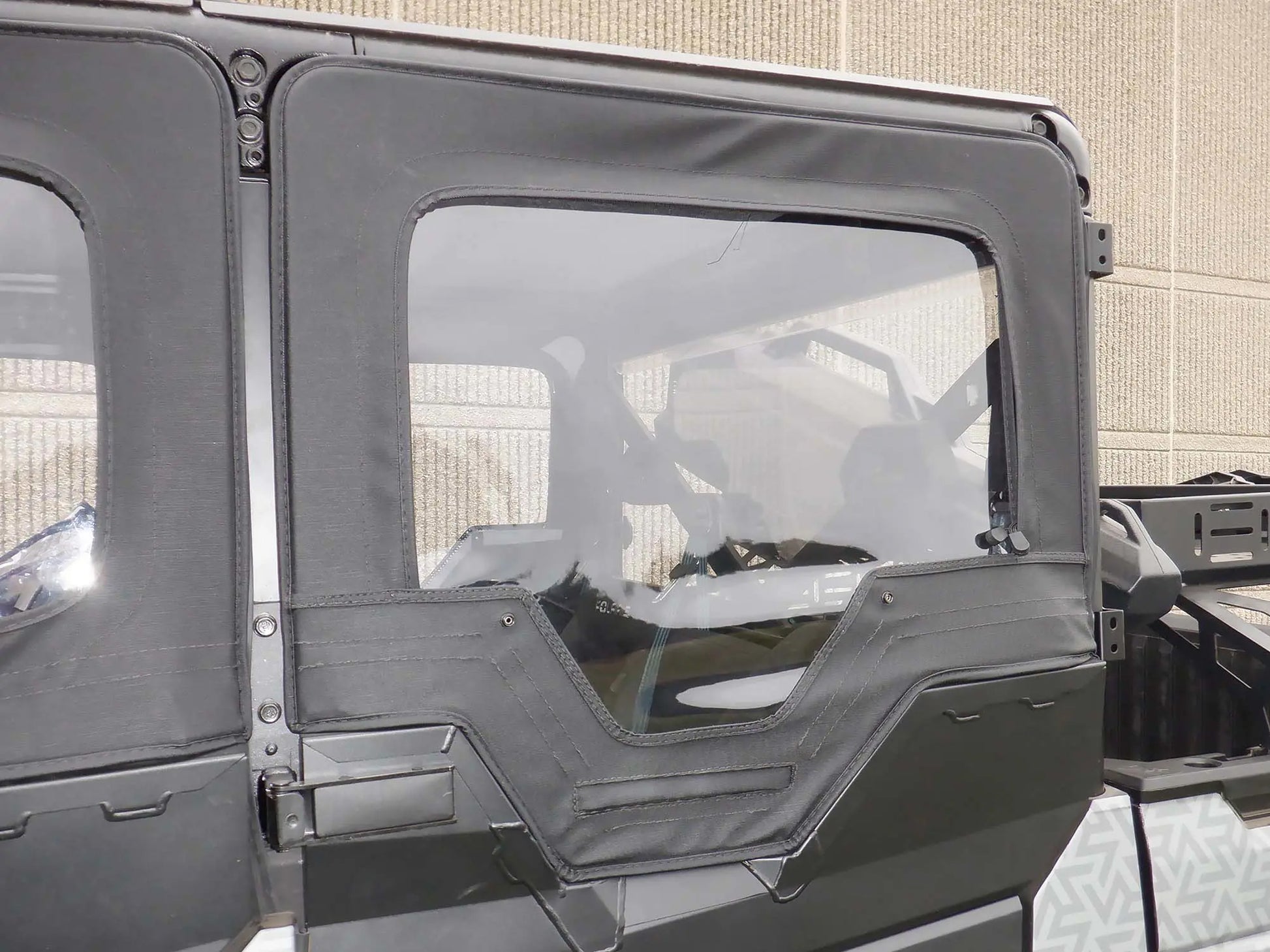 KOLPIN Rear Upper Soft Doors for ATV/UTV - Easy Install, Multi-Point Mounting, Aluminum Handles