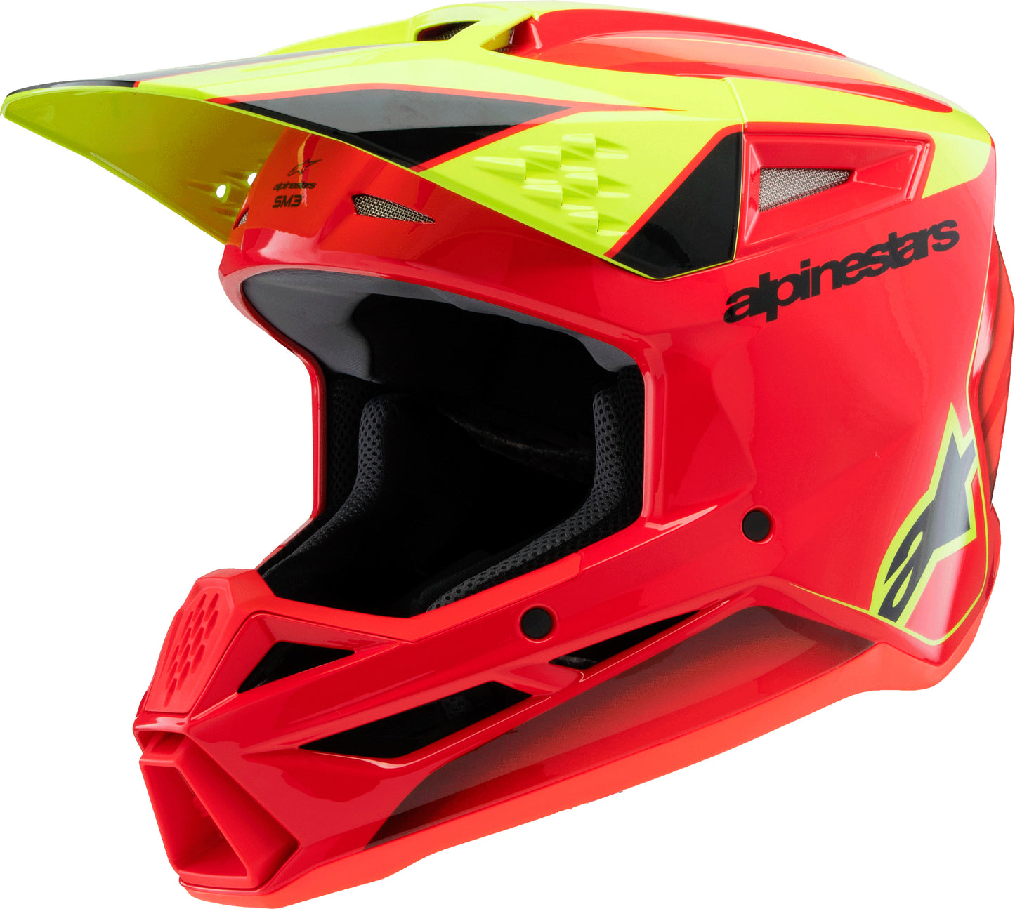 Alpinestars SM3 Youth Off-Road Helmet – Youth Large, Red/Yellow Fluo/Black