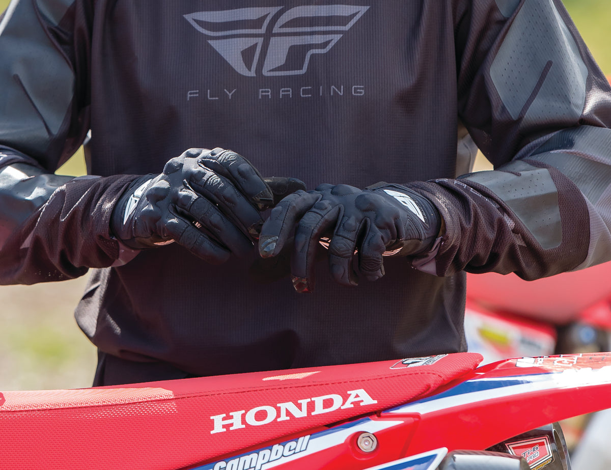 Fly Racing Patrol XC Lite Gloves Black US Size 8 for Offroad Motocross