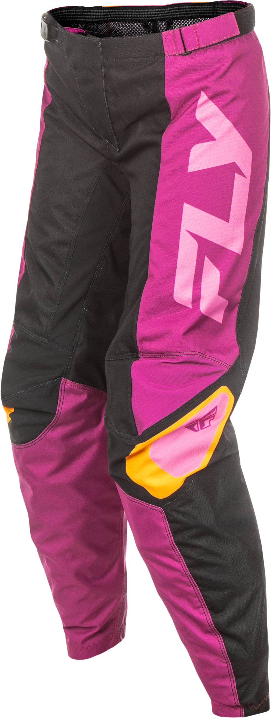 Fly Racing Women's F-16 Offroad Pants - Size US 0/02, Black, Mauve & Yellow