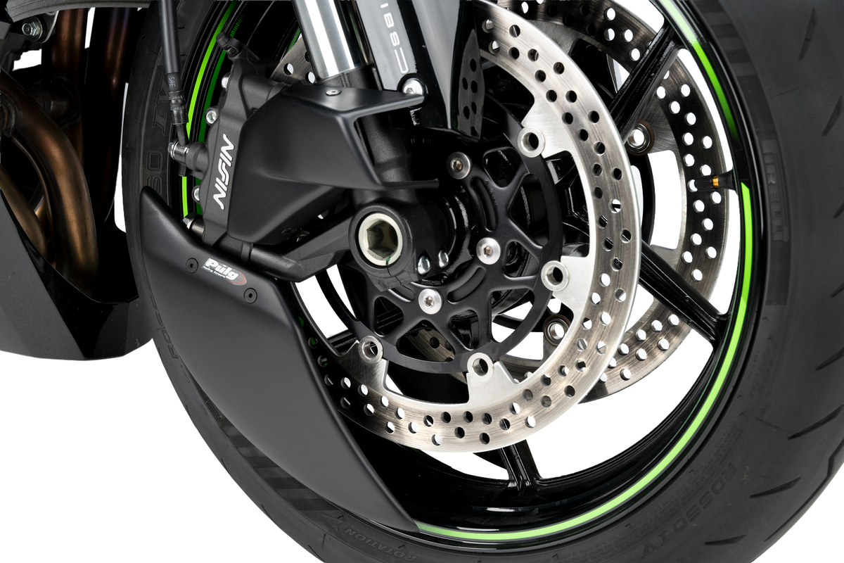 PUIG Brake Cooler 2.0 for Kawasaki - Matte Black (Part Number 22076J)