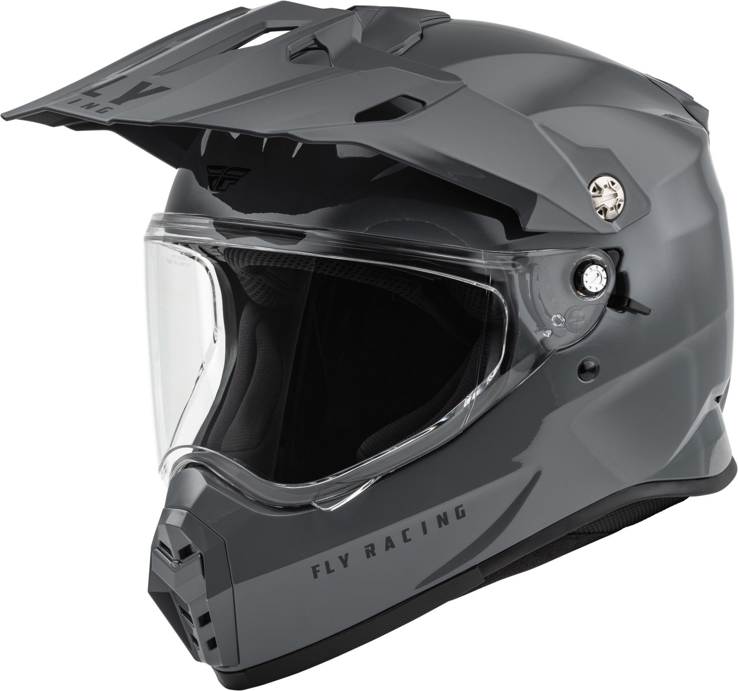 Fly Racing Trekker Solid Helmet Grey Large – Full-Face Street Motorcycle Helmet with Advanced Safety Features