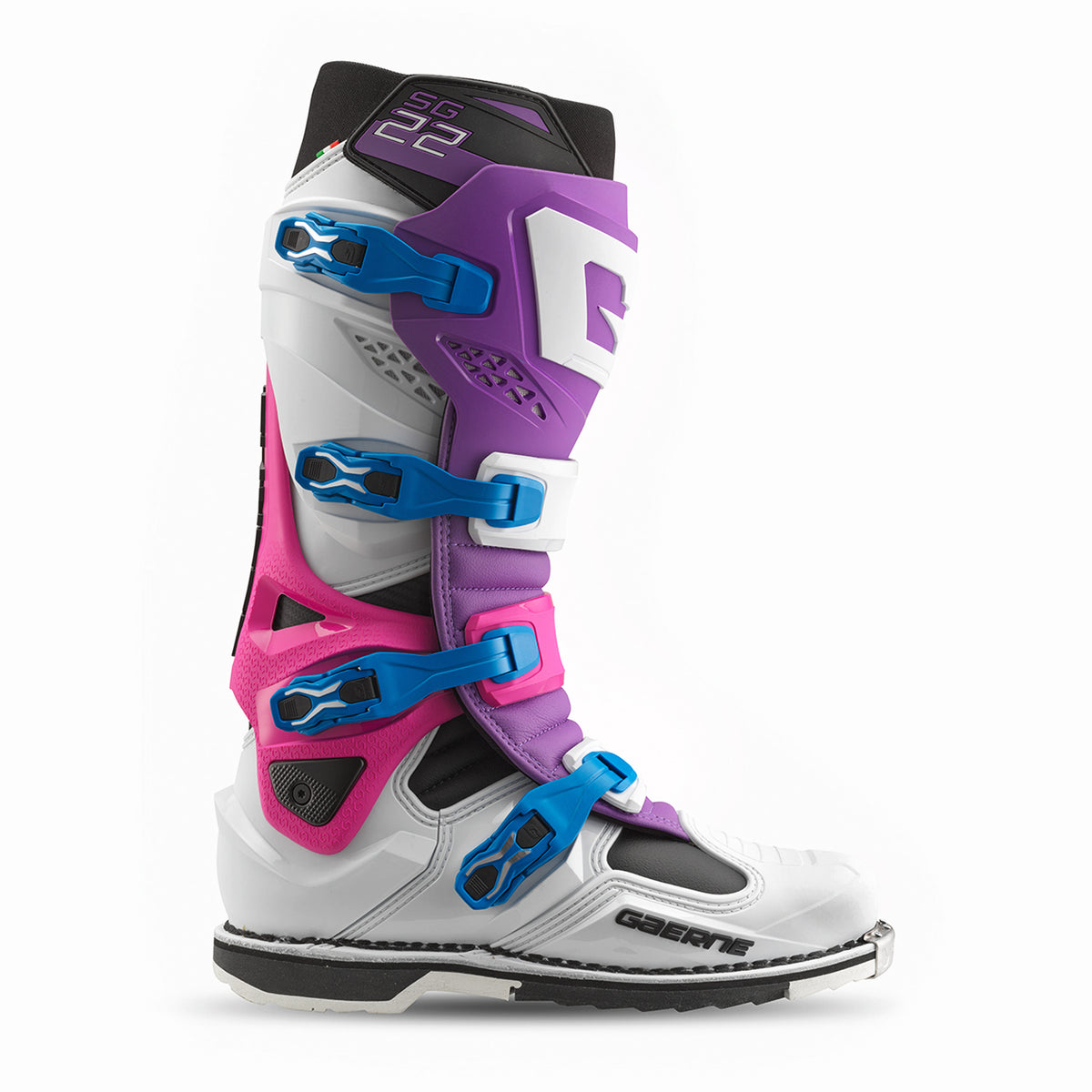 Gaerne Sg 22 Offroad Men's Boots in Purple, White & Rhodamine – Size 8 US
