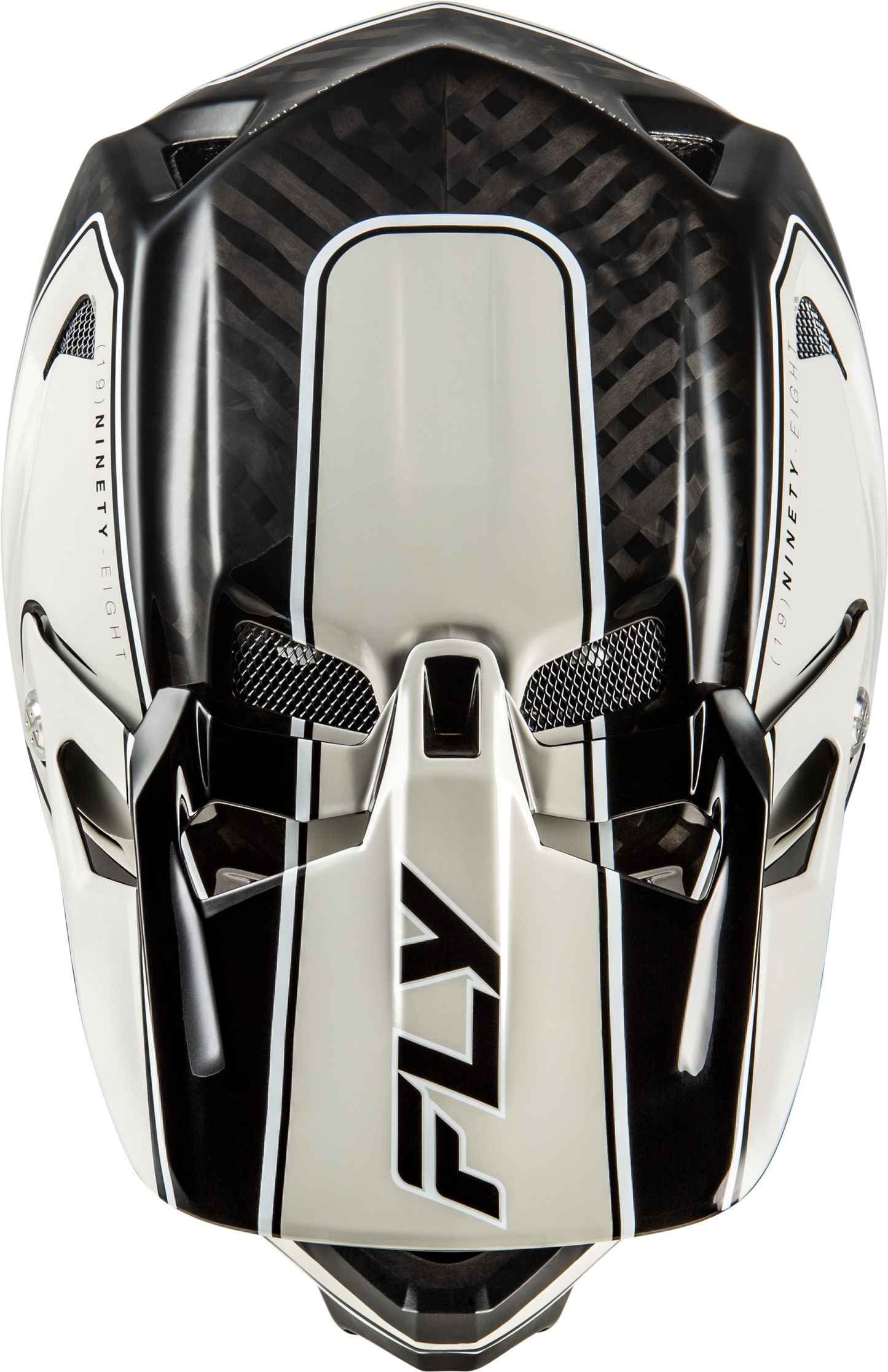 Fly Racing YTH Werx R Flow Carbon Youth Large Full-Face Bicycle Helmet in Black Carbon/Grey
