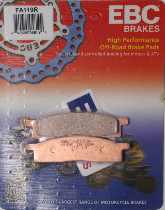 EBC FA119R Offroad Brake Pads for Yamaha YZ80 (1986-1995) - Reliable Performance