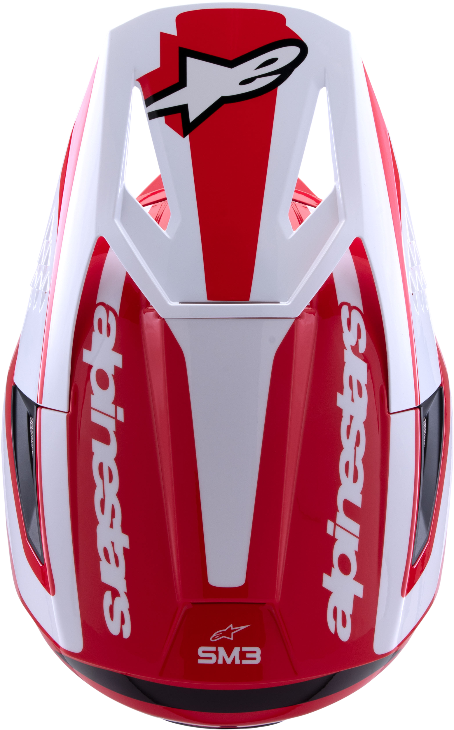 Alpinestars SM3 Off-Road Helmet Small - Red/White/Black Gloss with Advanced Safety Features