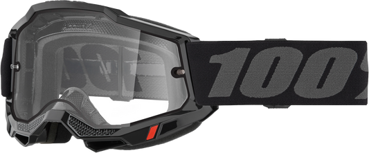 100 Percent Accuri 2 Enduro Moto Goggle with Clear Lens - Black Offroad Eyewear