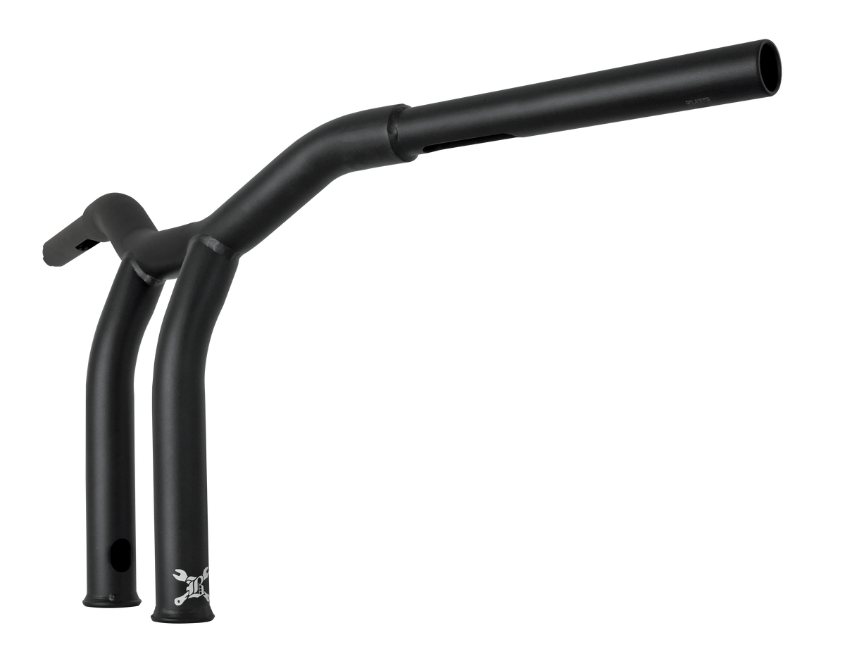 BURLY BRAND Dominator Raked Handlebar 10 inch Matte Black for Harley Davidson XL & FXR Models