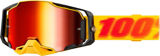 100 Percent Armega Goggle with Tetsu Mirror Red Lens – Offroad Eyewear for Motocross