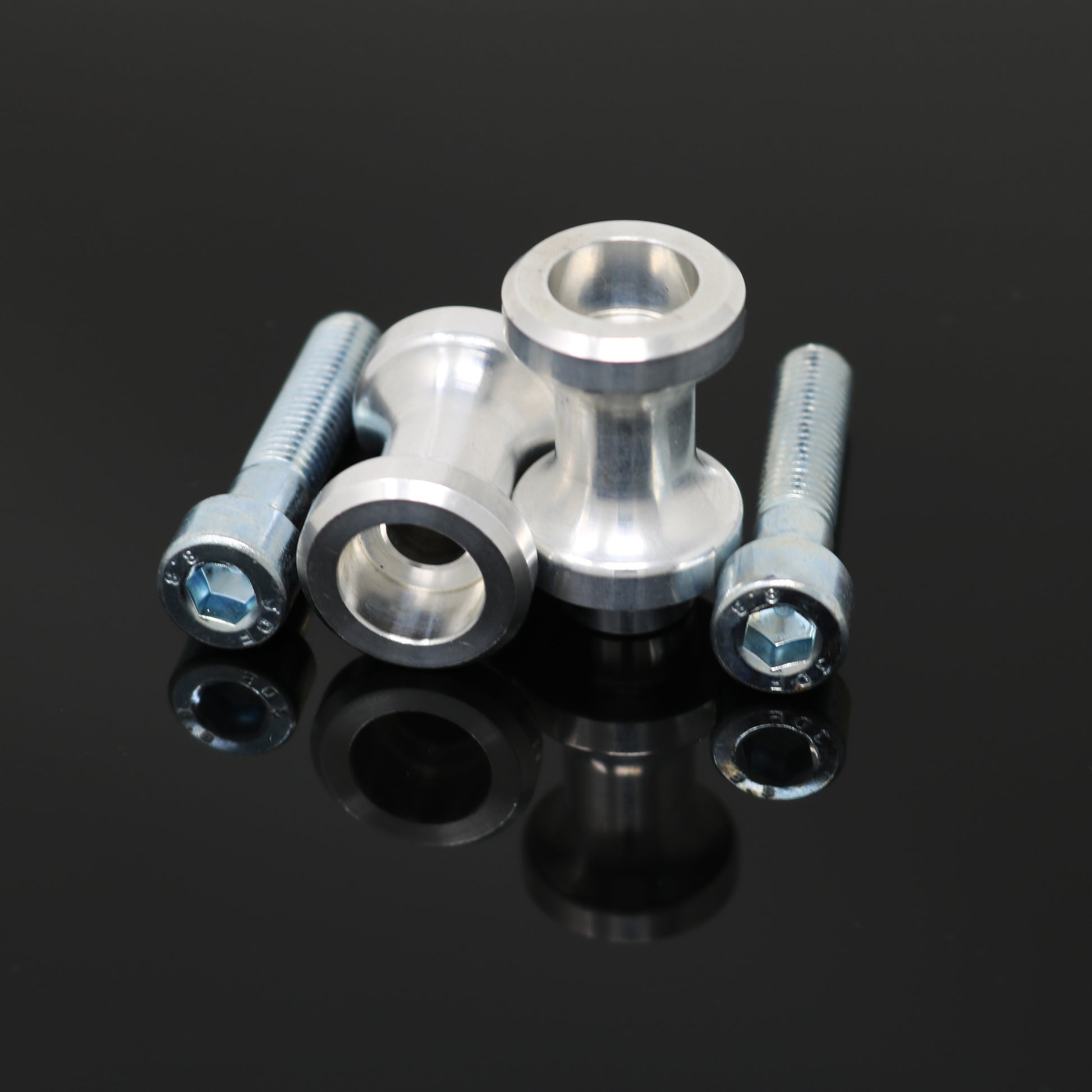 DMP 200-2000 Polished Silver Swingarm Spools for Yamaha FZ1 and R1