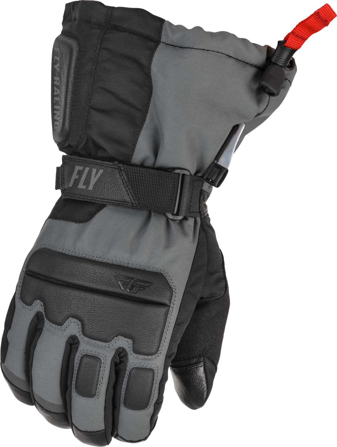 Fly Racing Aurora Gloves Black/Grey Medium - Insulated Waterproof Snow Gloves with Touch Screen Compatibility
