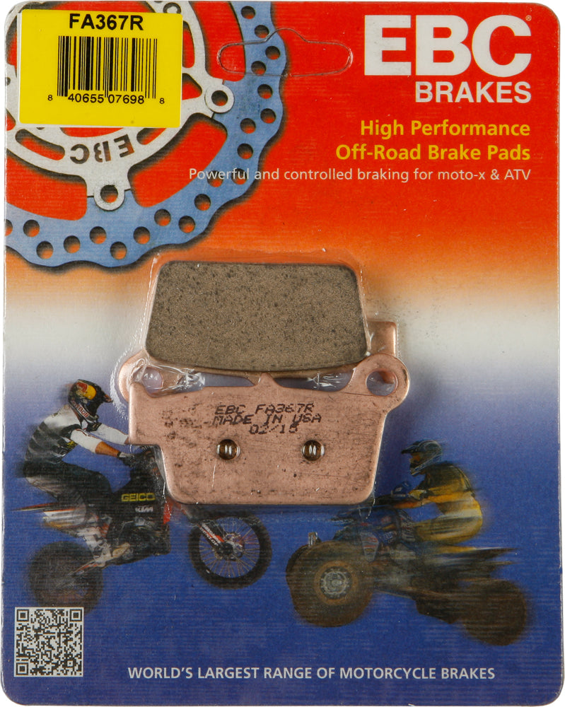EBC FA367R Brake Pads for Yamaha YZ250FX, YZ250X, YZ450FX, and Zero Models