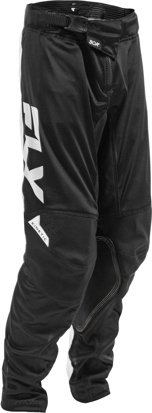 Fly Racing Youth Kinetic Mesh Pants Black/White Size 26 for Offroad Riding