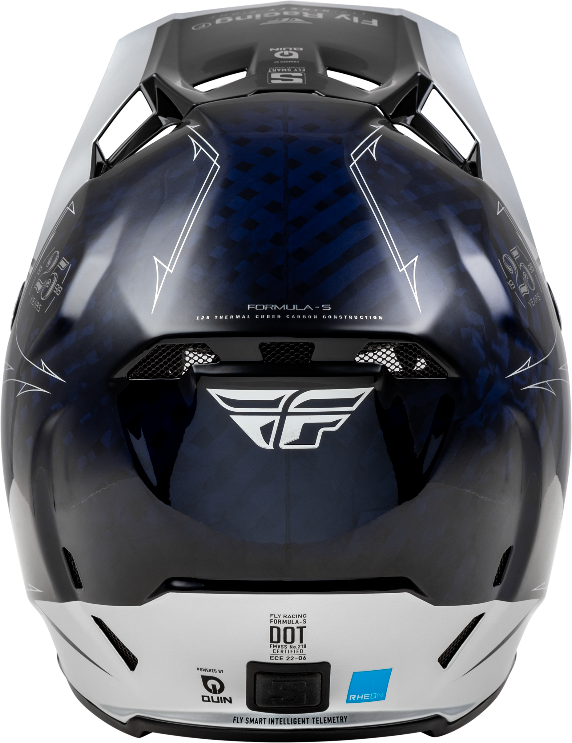 Fly Racing Formula S Carbon Legacy Helmet - Navy/Silver, 2X-Large Offroad Full-Face Helmet