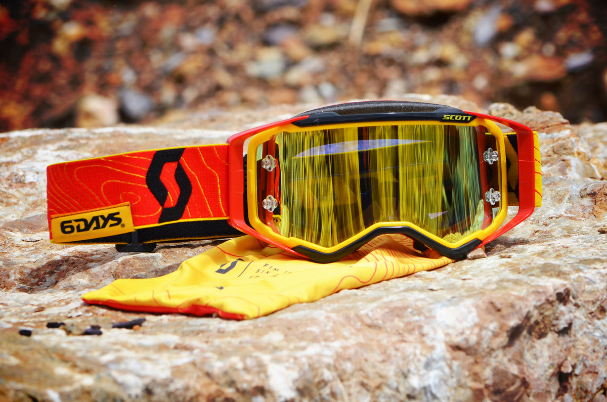 SCOTT Prospect Le 6 Days Goggle Isde Spain Offroad Eyewear with Red/Orange/Black Design