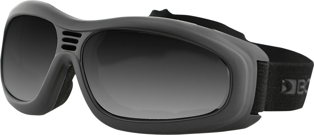 Bobster Touring II Sunglasses Black with Smoke Lens – Impact-Resistant, Anti-Fog V-Twin Eyewear