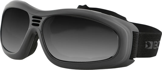 Bobster Touring II Sunglasses Black with Smoke Lens – Impact-Resistant, Anti-Fog V-Twin Eyewear