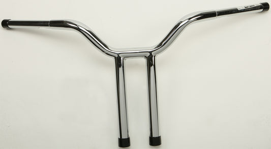 WILD 1 Chubby 14" Psycho S Fighter Chrome Handlebars for Harley-Davidson V-Twin Models