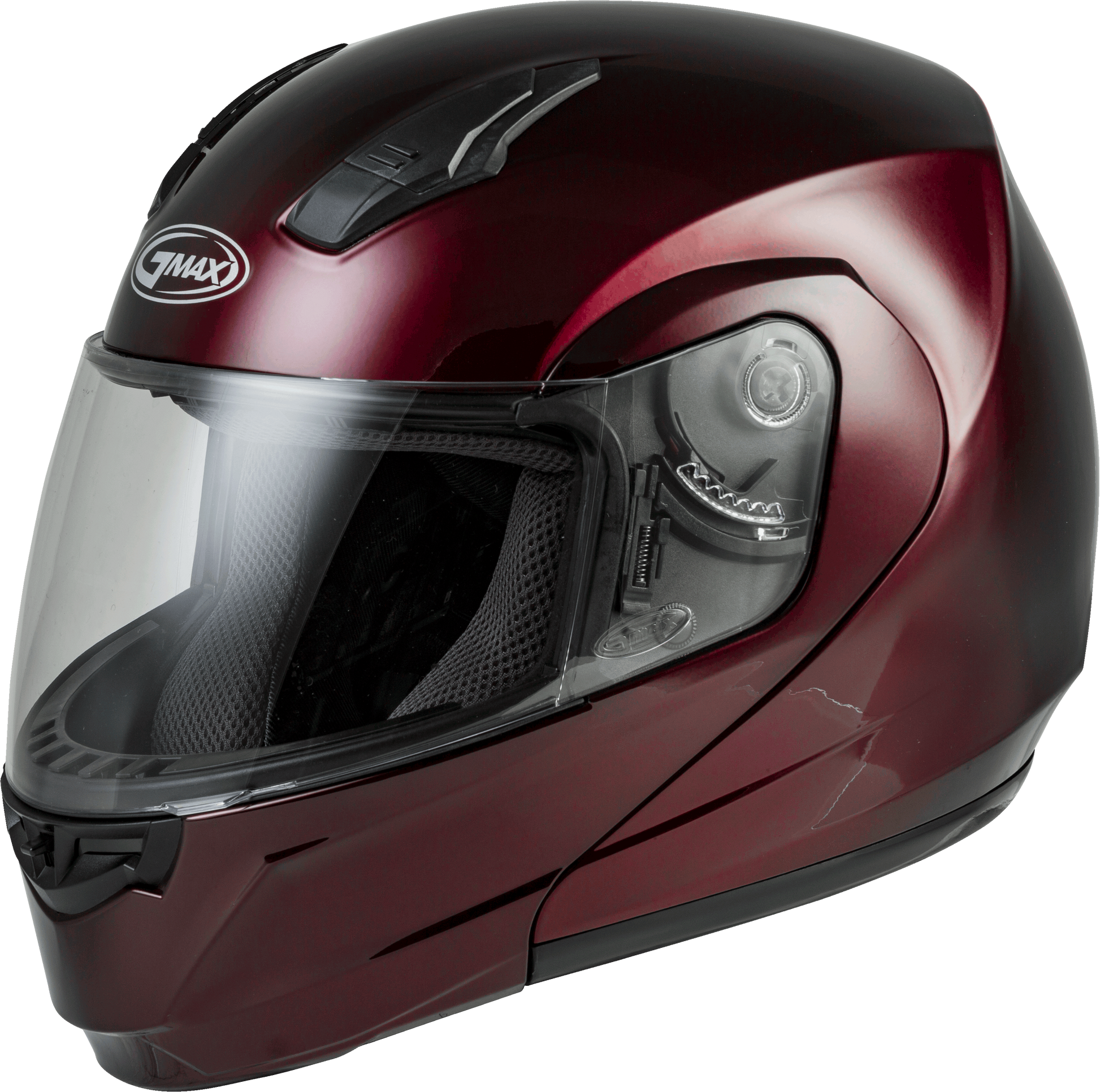 GMAX MD-04 Modular Helmet for Street Riding - 2X-Large, Wine Red Gloss