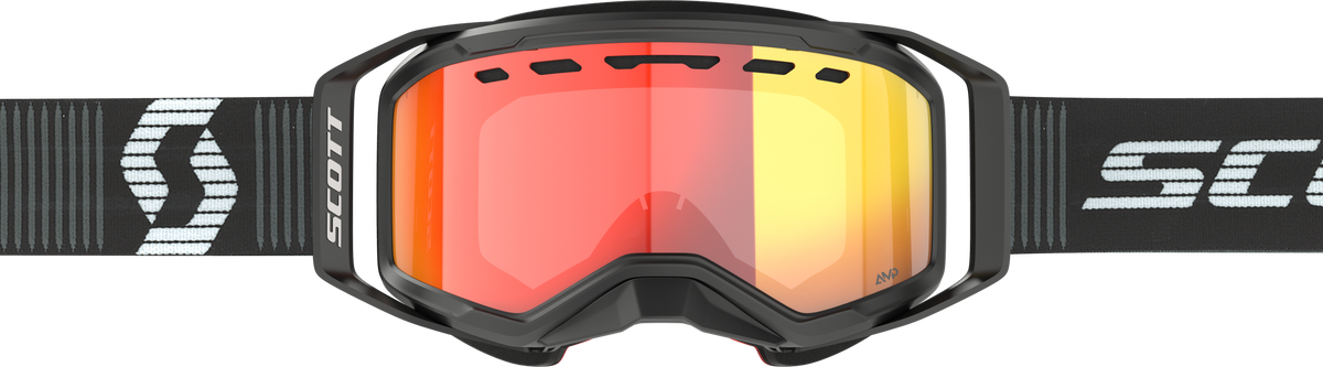 SCOTT Prospect 2.0 SMB Snowmobile Goggle Chrome Black/White with Red Lens