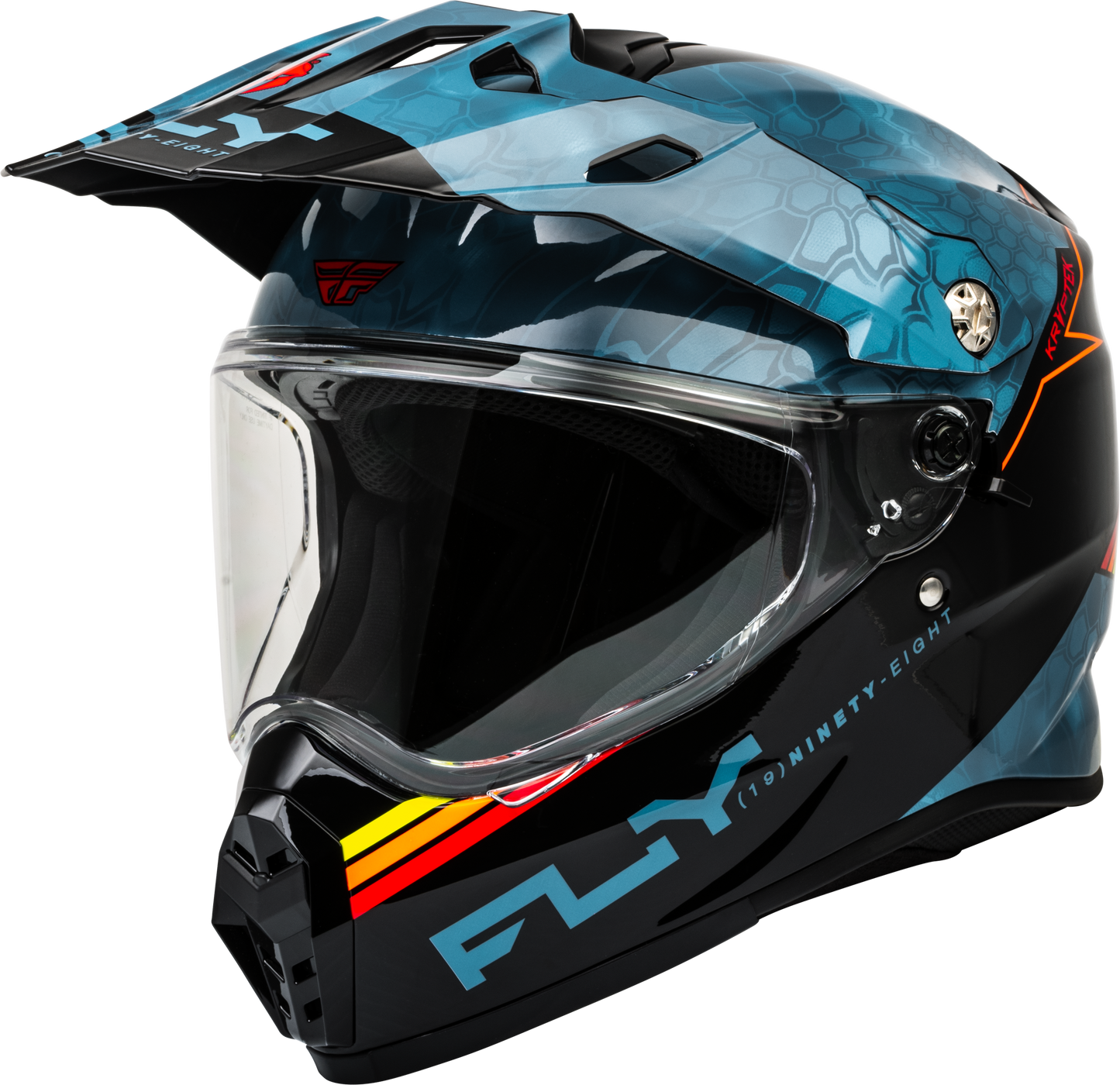 Fly Racing Trekker Kryptek Conceal Full-Face Helmet for Offroad X-Small in Slate/Black/Red