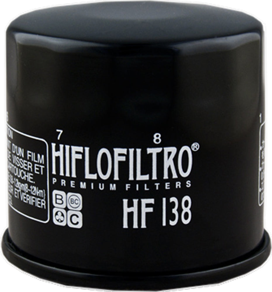 HifloFiltro HF138 Oil Filter for Aprilia RSV4, Suzuki DL650 V-Strom XT, GSX-S750 and More