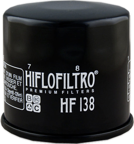 HifloFiltro HF138 Oil Filter for Aprilia RSV4, Suzuki DL650 V-Strom XT, GSX-S750 and More