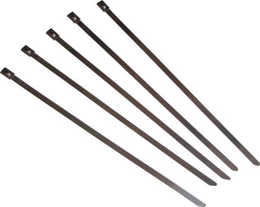 HELIX 14-Inch Stainless Steel Cable Ties - 5 Pack for Exhaust Components and Wraps