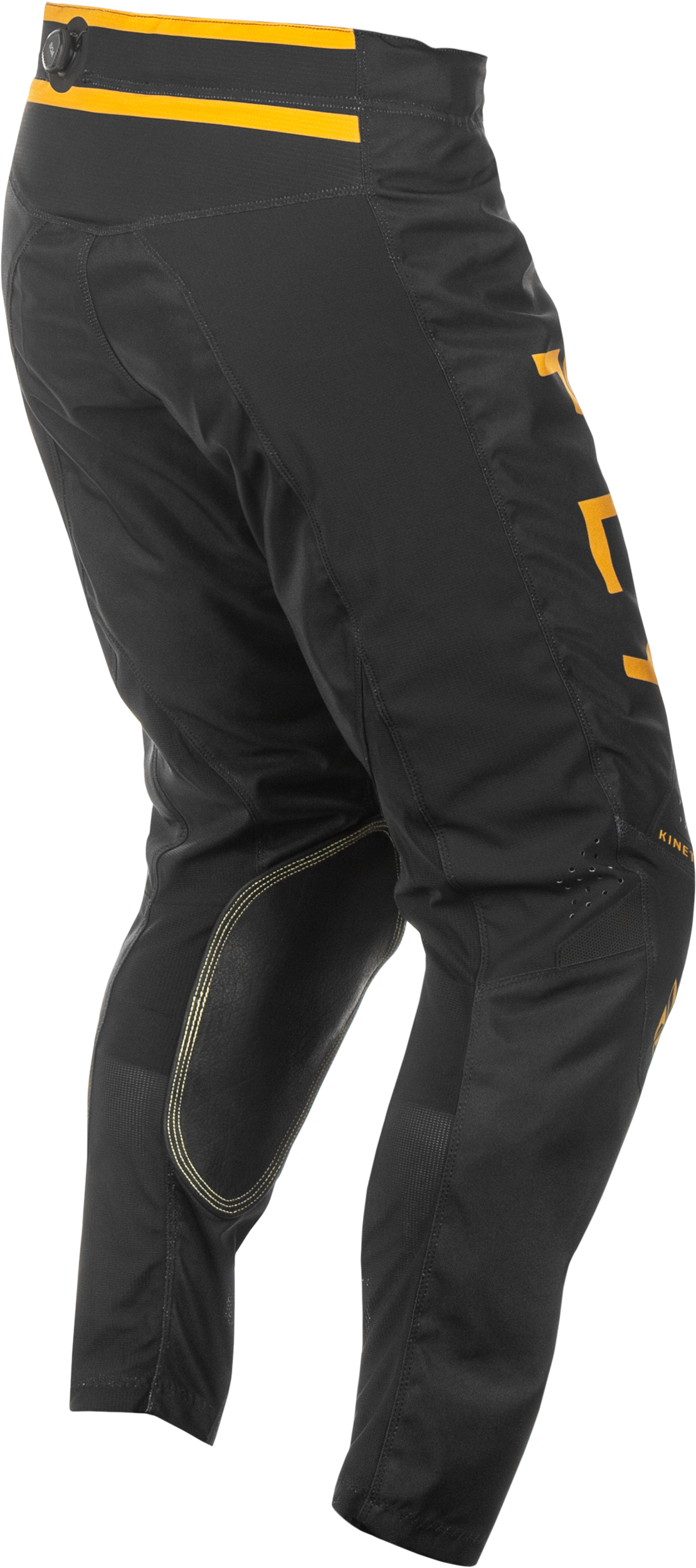 Fly Racing Kinetic Center Pants Black/Gold Size 28 – Offroad Riding Apparel with Advanced Ventilation and Flexibility