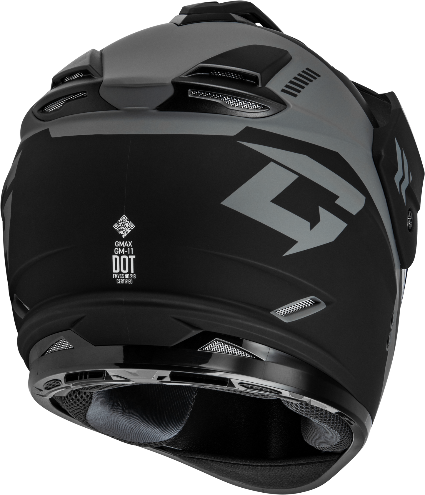 GMAX GM-11 Ronin Dual Sport Helmet in Matte Black and Silver - X-Small