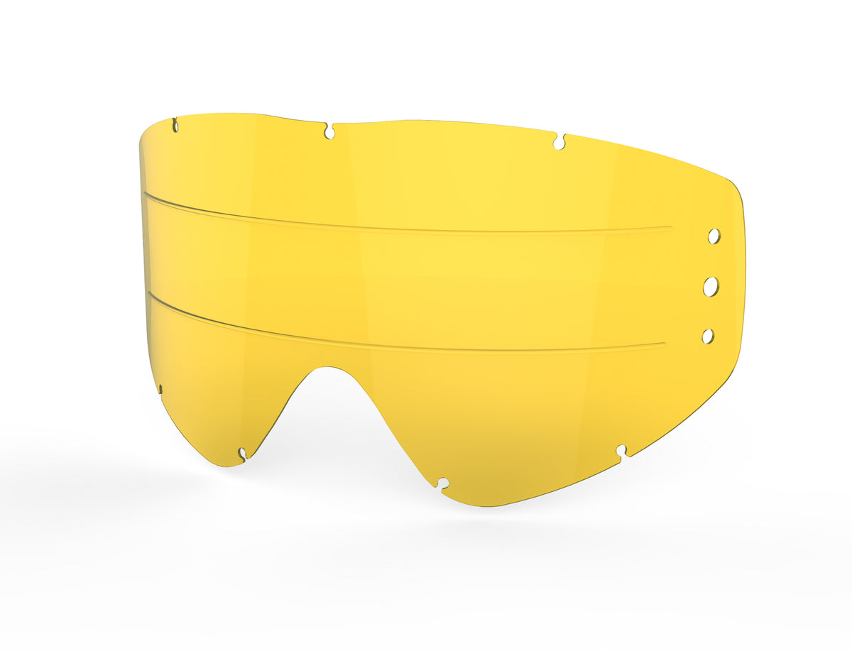 EKS Brand Go X Zip Off Rain Lens Yellow for Offroad Eyewear